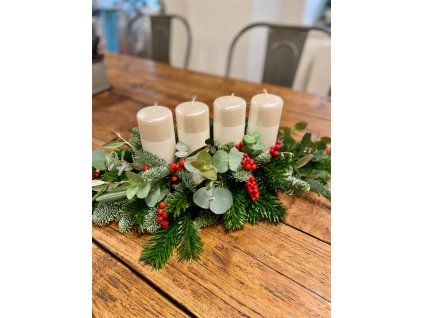 Adventní svícen podélný
